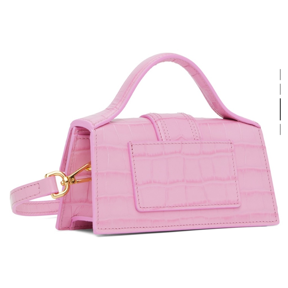 Jacquemus Pink Croc-Embossed Mini Bag - Picture 5 of 7